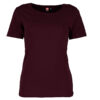 Interlock T-shirt dame bordeux