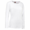 Interlock T-shirt Dame langærmet hvid