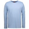 Interlock T-shirt langærmet lys blå