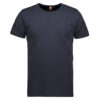 En mørkegrå T-shirt med korte ærmer står i centrum mod en hvid baggrund. Indvendigt label viser "ID GAME".