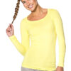Lang T-shirt stretch langærmet gul