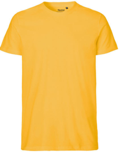 Økologisk Herre fit T-shirt gul