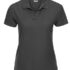 Sort, kortærmet polo-shirt med krave og tre knapper på fronten. Mærkeetiket "RI" ved halsen.