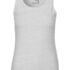 Lys grå tanktop på en hvid baggrund. Tekst på indersiden: "Neutral® - Fairtrade Cotton - 100% Organic Fairtrade Cotton - Made in India - S".