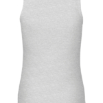 Grå tanktop vises fladt mod en hvid baggrund, betragtet fra bagsiden, uden tekst eller særlige detaljer.