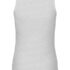 Grå tanktop vises fladt mod en hvid baggrund, betragtet fra bagsiden, uden tekst eller særlige detaljer.