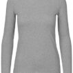 Grå langærmet T-shirt på en hvid baggrund. Tekst på mærket: "Neutral®".