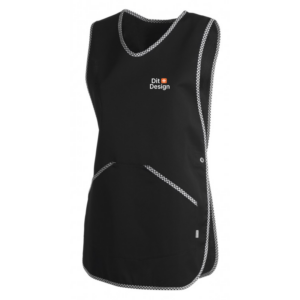 Sort træningsvest med grå kanter og to skrå lynlåslommer foran. Et logo med teksten "ELLESSE" er placeret på brystet. Simpelt design, egnet til sportsbrug.