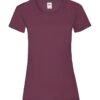 burgundy Fruit of the loom lady t-shirt med tryk