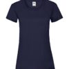 deep navy Fruit of the loom lady t-shirt med tryk