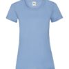 New sky blue Fruit of the loom lady t-shirt med tryk
