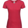 rød Ladies´ Slim Tee med tryk eller print