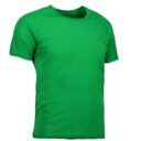 En grøn t-shirt af mærket Geyser vises mod en hvid baggrund.