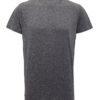 En grå t-shirt er placeret mod en hvid baggrund. T-shirten er kortærmet og ser helt ny ud uden nogen synlige motiver eller logoer.