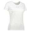 Hvid, kortærmet T-shirt med mærket "GEYSER" på brystet. T-shirten har et simpelt design og vises mod en hvid baggrund.