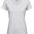 Luksus V-hals T-shirt Dame white