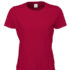 Sof T-shirt Dame dark red