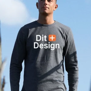 Økologisk Langærmet herre t-shirt