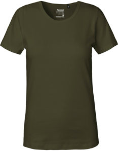 Økologisk interlock dame t-shirt foran