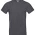 Mørkegrå t-shirt hænger mod en hvid baggrund, uden etiketter eller synlige mærker.