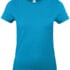 Blå T-shirt med korte ærmer vises på en hvid baggrund. Trøjen er enkel uden mønster eller tryk.