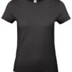 Sort kortærmet t-shirt, præsenteret mod en hvid baggrund. T-shirten har en rund halsudskæring og et enkelt design uden print eller mønstre.