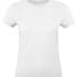 Hvid T-shirt med kort ærme og rund hals udstillet på en neutral, hvid baggrund.