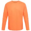 Orange trøje med lange ærmer præsenteret i et neutralt, enkelt miljø uden synlig baggrund eller tekst.