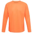 Orange trøje med lange ærmer præsenteret i et neutralt, enkelt miljø uden synlig baggrund eller tekst.