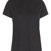 Sort T-shirt med korte ærmer, set forfra. Den har en rund halsudskæring og ser ud til at være fremstillet i et glat stof. Baggrunden er hvid og neutral.
