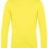 Lysegul sweatshirt med lange ærmer og rund hals, placeret på hvid baggrund.