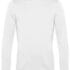 Hvid sweatshirt vises forfra, hænger stille på usynlig bøjle, mod en hvid baggrund.