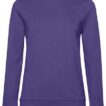 En lilla sweatershirt med lange ærmer og rund halsudskæring vises mod en hvid baggrund. Der er ikke noget tryk eller tekst på sweatshirten.