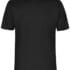 Sort, kortærmet T-shirt hænger fladt mod en hvid baggrund. Tekst på mærket ved nakken lyder: "Free2move".
