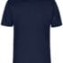Mørkeblå T-shirt med korte ærmer og rund hals hænger mod en hvid baggrund. Tekst på etiketten ved halsen: "PROACT."