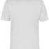 En hvid t-shirt er præsenteret frontalt på en ensfarvet baggrund.