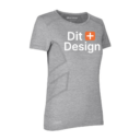 Grå T-shirt uden ærmer med teksten "Dit Design" og en orange firkant med et plus i midten. Ordet "Geyser" ses i kraveområdet.