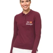Langærmet stretch Poloshirt