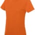 En orange T-shirt vises foran en hvid baggrund. Den har korte ærmer og en rund hals. Et mærke på indersiden af halsen siger "Active by Stedman, ST2000."