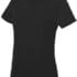 Sort T-shirt med rund hals og korte ærmer. Den står opret på en hvid baggrund. På etiketten står der "GILDAN, Ultra Cotton".