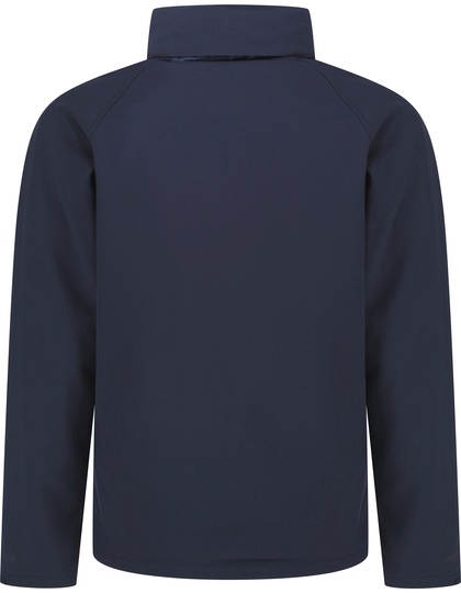 RG670_2_Back En mørkeblå langærmet trøje vises fra ryggen, hængende i et neutralt rum uden tekst eller ekstra elementer.