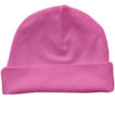 Pink hue hat with a fold, placed against a plain white background.