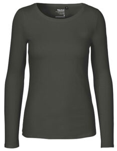 Økologisk Langærmet dame t-shirt