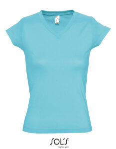 Women´s V-Neck-T-Shirt Moon