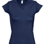 Women´s V-Neck-T-Shirt Moon