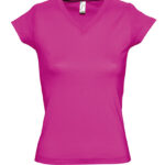 Women´s V-Neck-T-Shirt Moon