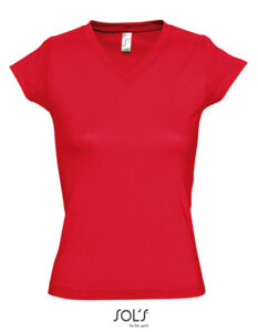 Women´s V-Neck-T-Shirt Moon