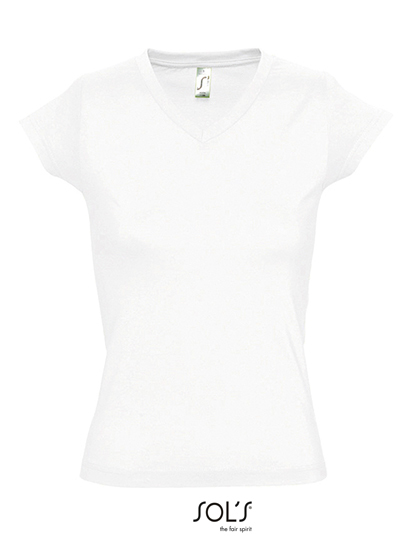 Women´s V-Neck-T-Shirt Moon