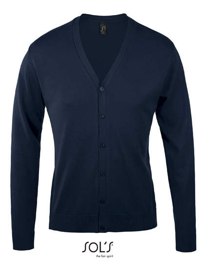 Men´s Golden V-Neck Knitted Cardigan