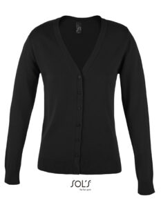 Women´s Golden V-Neck Knitted Cardigan